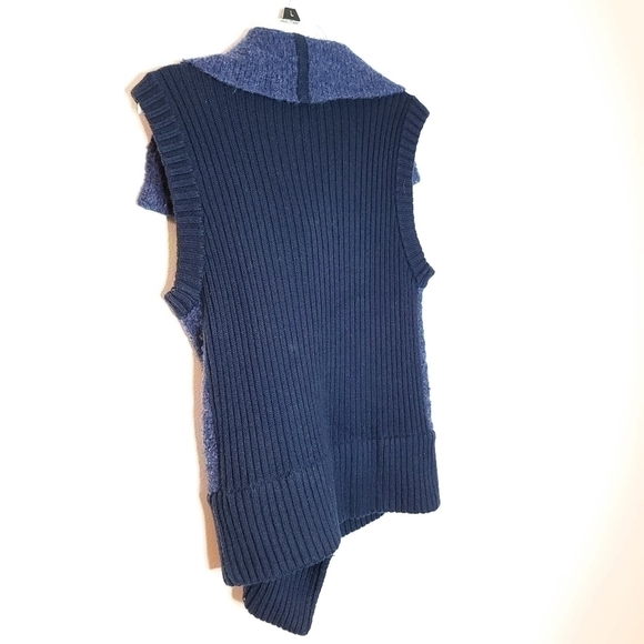 Banana Republic Cardigan Vest Women's Small Merino Wool Asymmetrical Zipper - Picture 12 of 13